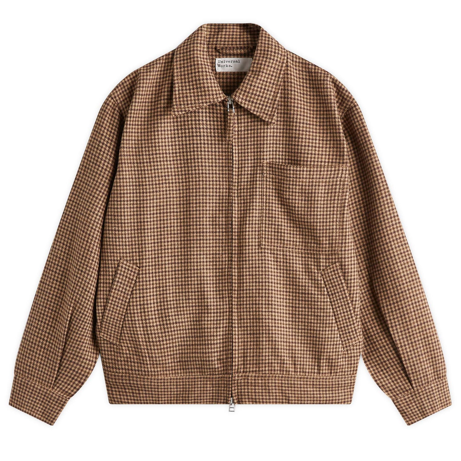 Яке бомбър Universal Works Universal Works Rose Bowl Houndstooth Jacket Кафяво | P31116-SND, 0
