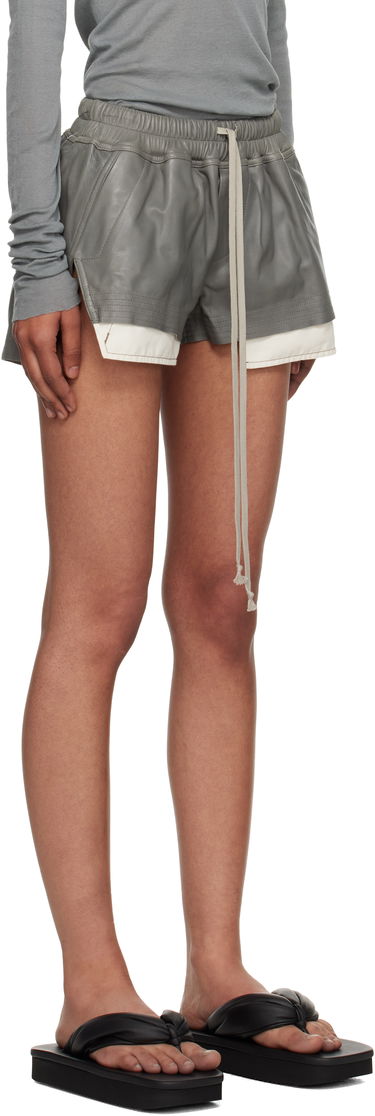 Къси панталони Rick Owens Rick Owens Concordians Fog Boxers Leather Shorts Черно | RP02E4316 LBY, 4