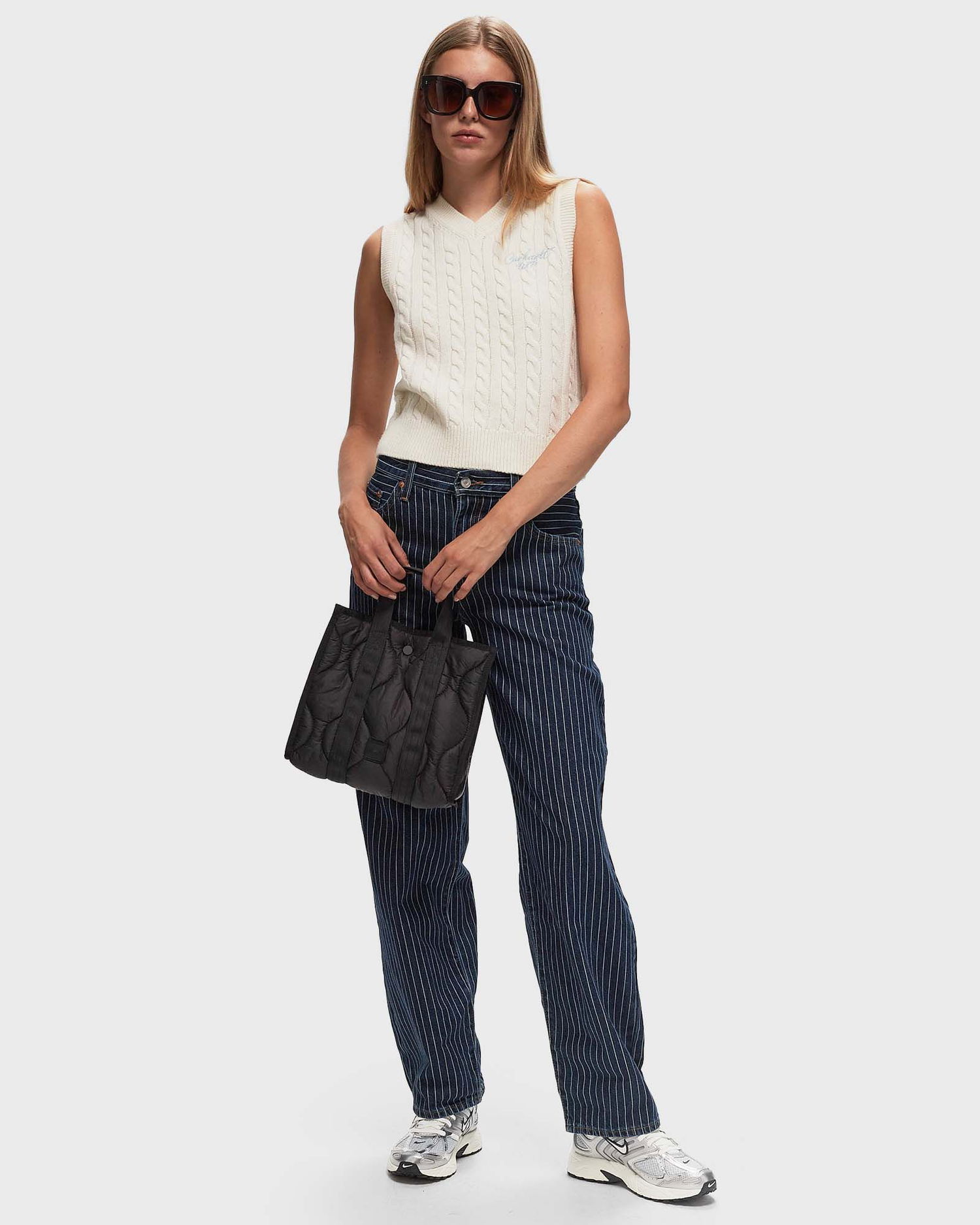 Пуловер Carhartt WIP WMNS Signature Vest Sweater Бежово | I033882-2JH.XX, 1