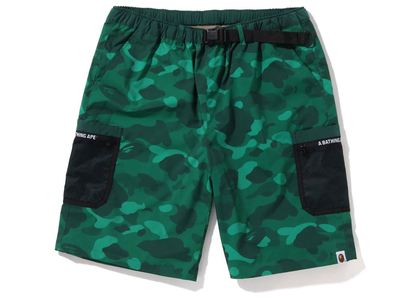 Къси панталони BAPE Color Camo Mesh Pocket Shorts Зелено | 1I30-153-007, 0