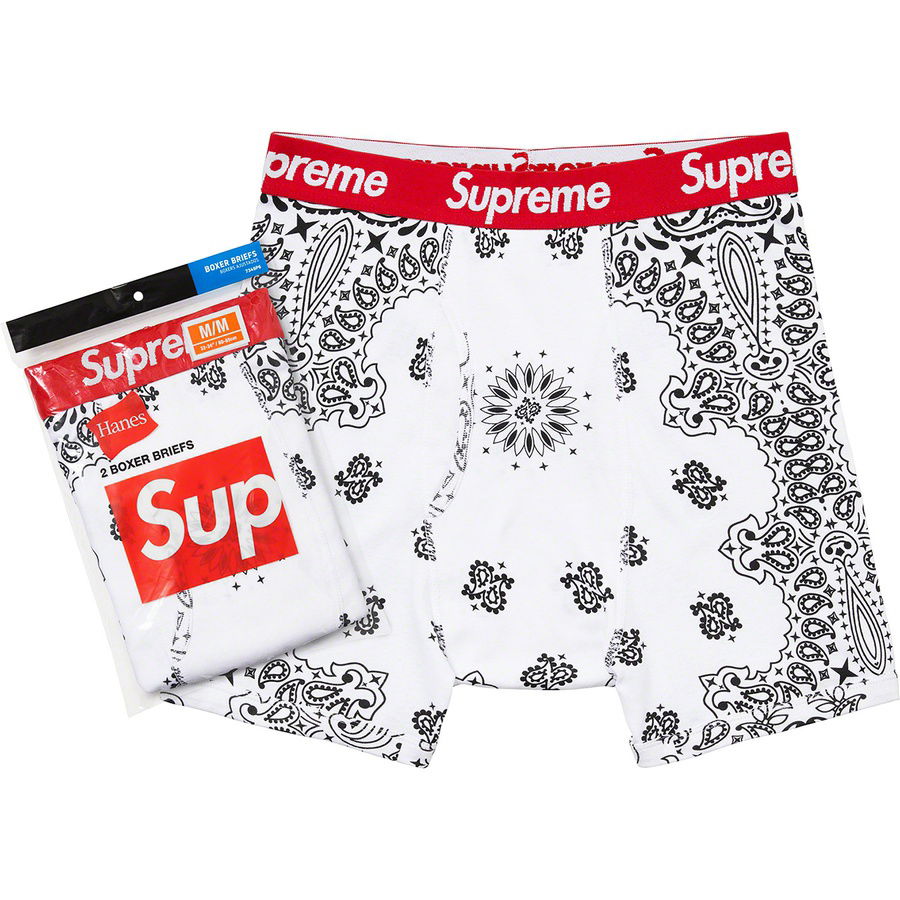 Боксерки Supreme Hanes Bandana Boxer Briefs Бяло | FW22A59, 0
