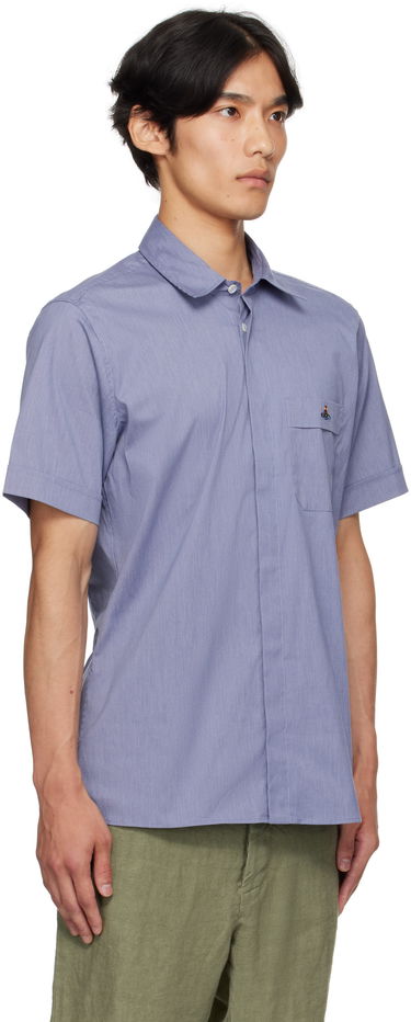 Риза Vivienne Westwood Vivienne Westwood Classic Short Sleeve Shirt Синьо | 24010004-W012Z-, 1