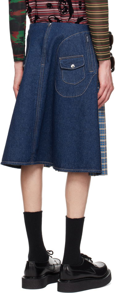Пола Chopova Lowena Chopova Lowena Marshal Denim Pleated Skirt Синьо | 3207, 2