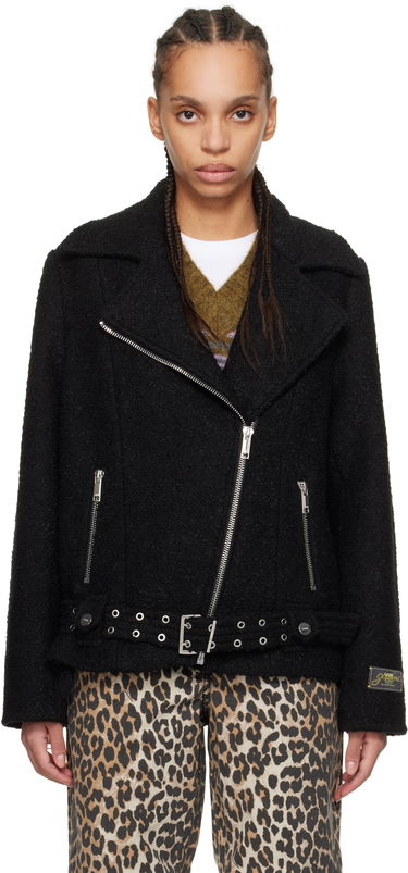 Яке GANNI GANNI Textured Boucle Wool Jacket Черно | W0026, 0