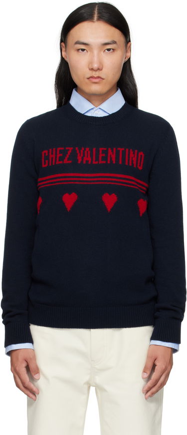 Пуловер Valentino Valentino 'Chez Valentino' Wool Sweater Тъмно синьо | 7V3KC35AB2E, 0