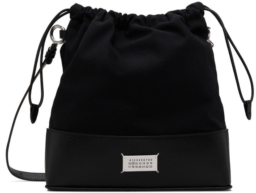 Чанта през рамо Maison Margiela Drawstring Small Backpack Черно | SB2WA0011 P4348, 0