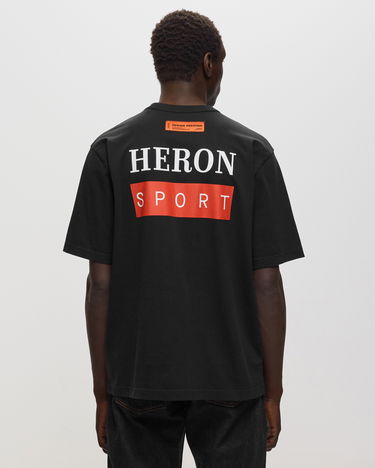 Тениска HERON PRESTON Sport Print Black T-Shirt Черно | HMAA032S23JER0101025, 1