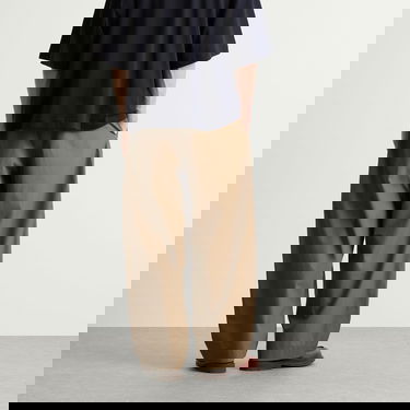 Панталони Studio Nicholson Studio Nicholson Double Pleat Volume Pants, Size Large Кафяво | YALESNM-788-BLD, 3