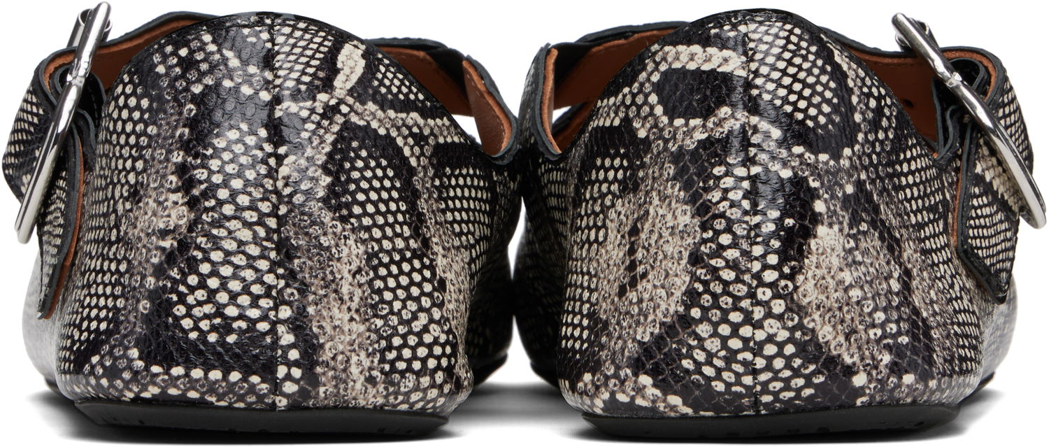 Кецове и обувки Alaïa ALAÏA Criss Cross Snake Ballerina Flats Черно | AA3A046I054, 1