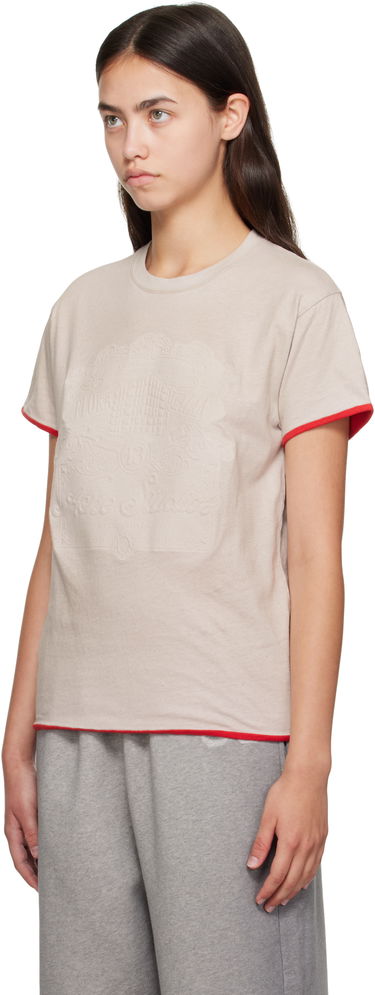 Тениска Acne Studios Acne Studios Embossed Logo T-shirt Бежово | AL0477-, 3