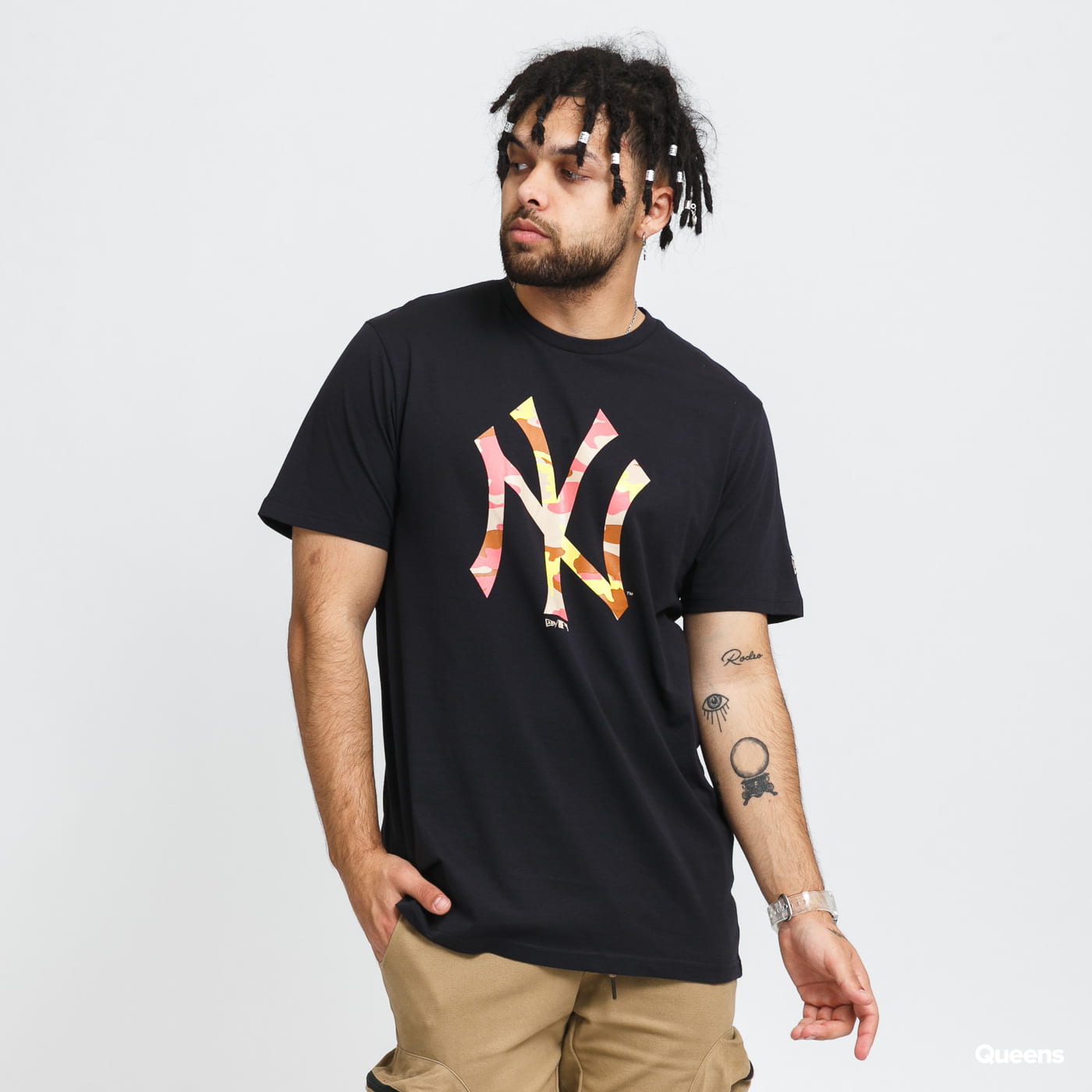 Тениска New Era MLB Camo NY Тъмно синьо | 12720165, 0