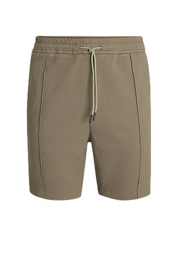 Къси панталони BOSS Relaxed-Fit Stretch Oxford Shorts Зелено | 50534647, 0