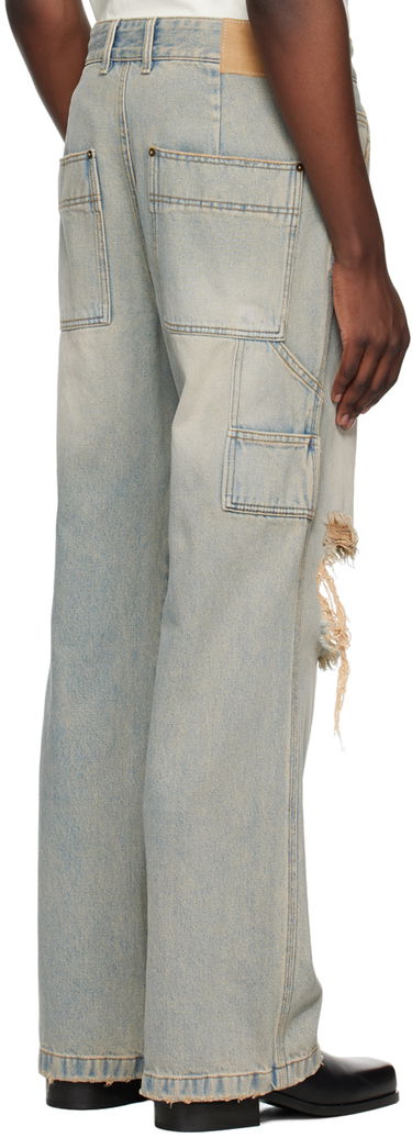 Дънки We11done We11done Distressed Carpenter Jeans Синьо | WD-DP2-24-319-M-SK, 2