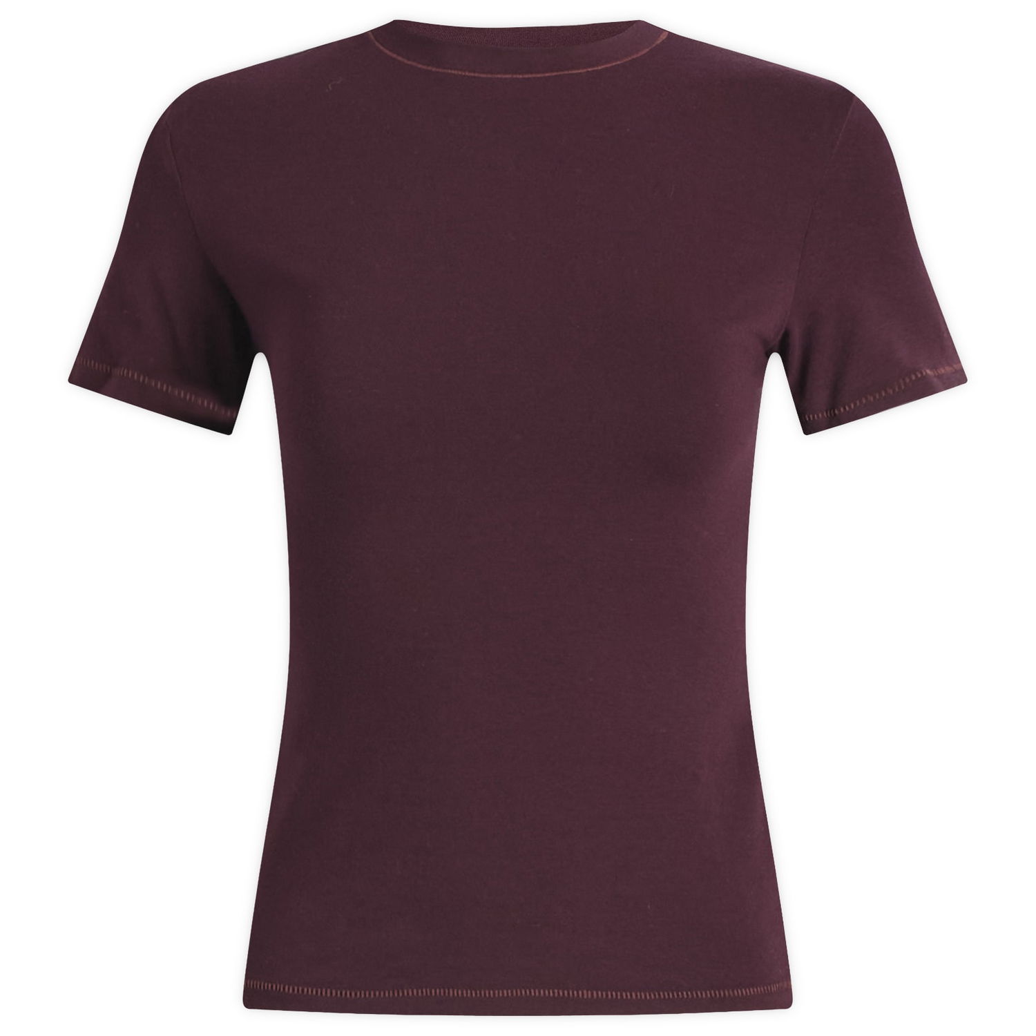 Тениска SKIMS Cotton Jersey T-Shirt, Size Large Бургунди | AP-TSH-0638-CUR, 1