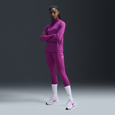 Клинове Nike 7/8 Running Leggings Fast Mid-Rise Лилаво | FV6682-518, 0