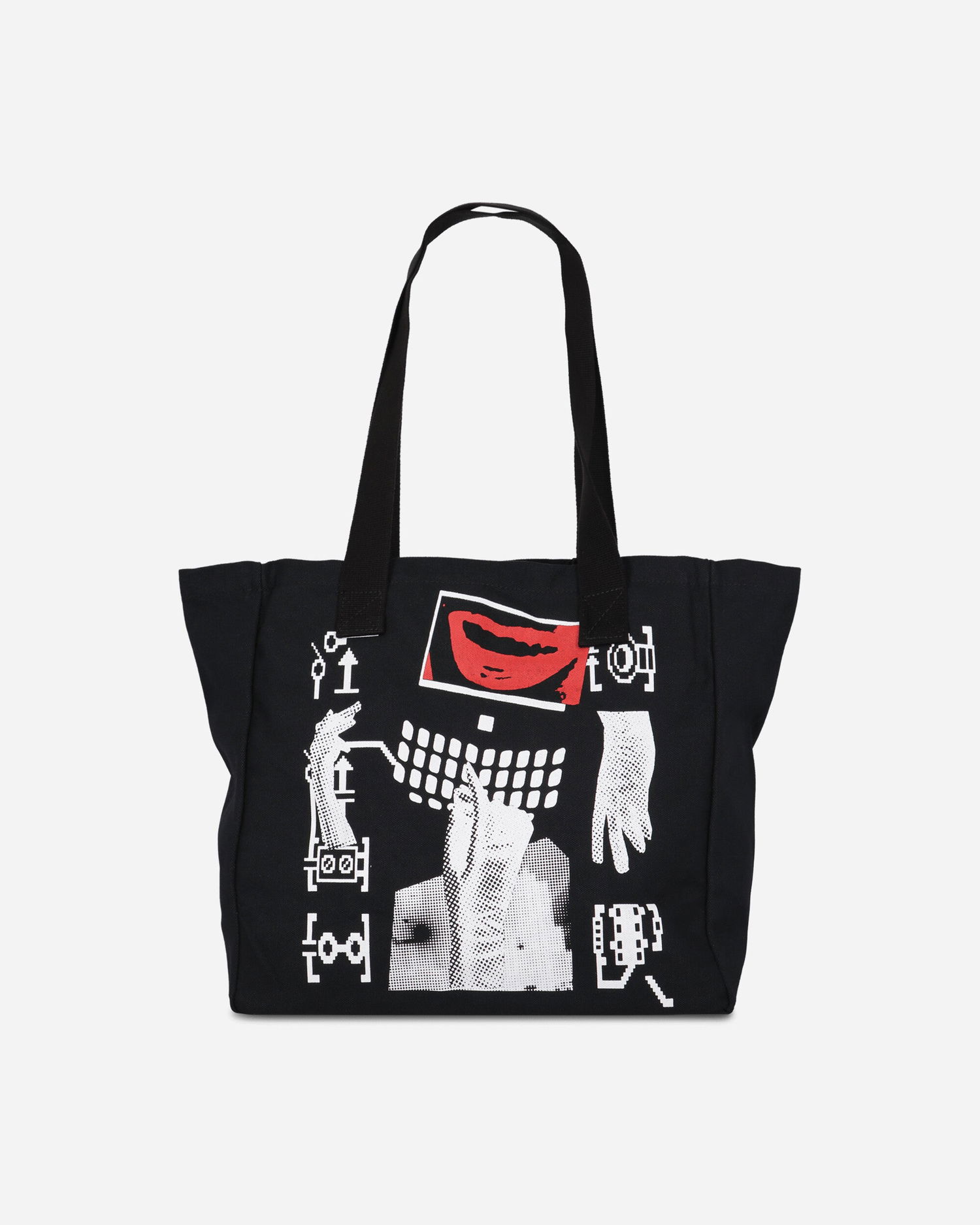 Голяма пазарска чанта Cav Empt Lips Display Tote Bag Черно | CES28G07 BLACK, 1