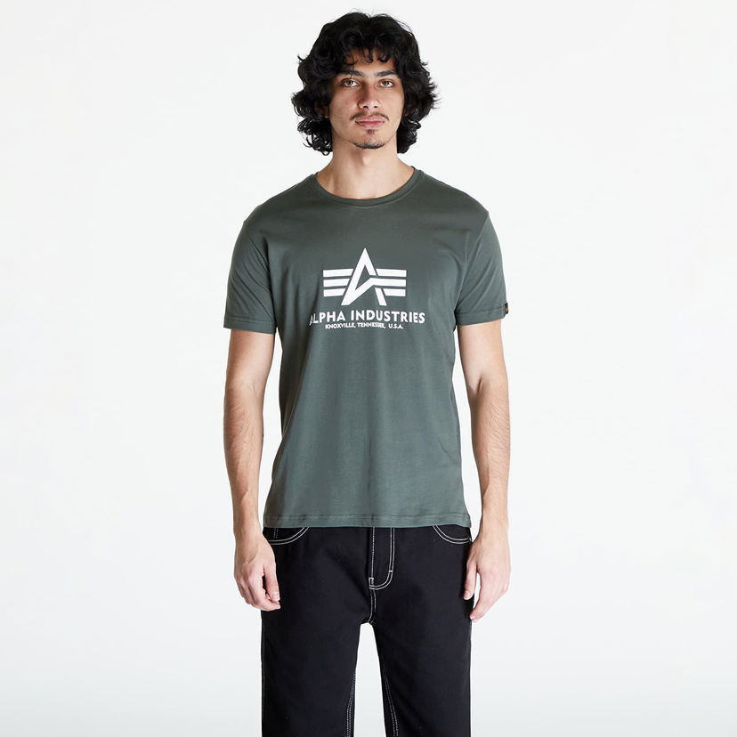 Тениска Alpha Industries Basic Tee Dark Olive Зелено | 100501 142