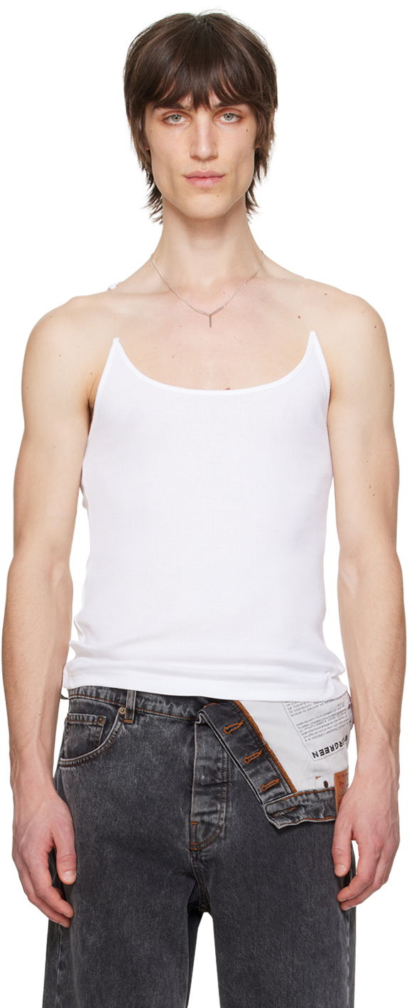 Потник Y/PROJECT White Invisible Strap Tank Top Бяло | 104TO002