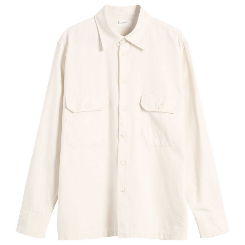 Риза Universal Works Sid Flannel CPO Shirt Бежово | P33063-ECR