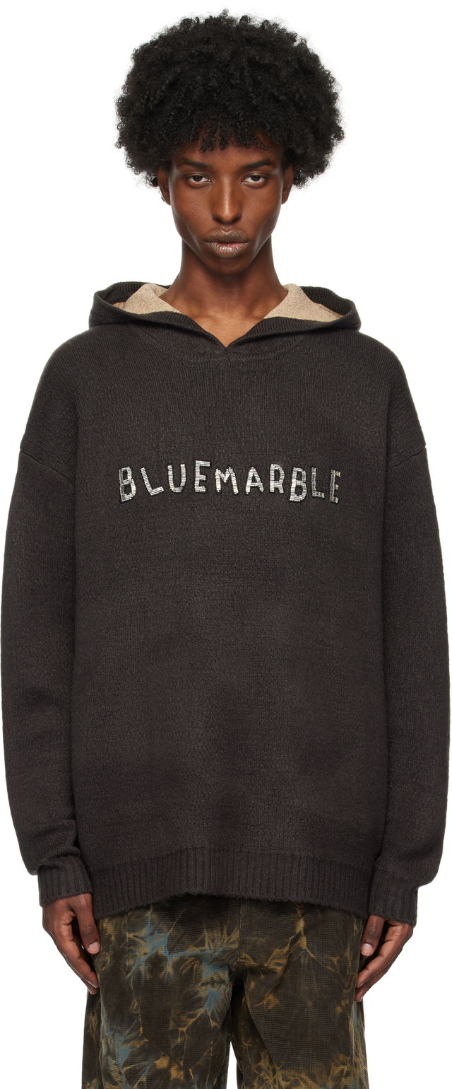 Embroidered Knitted Hoodie