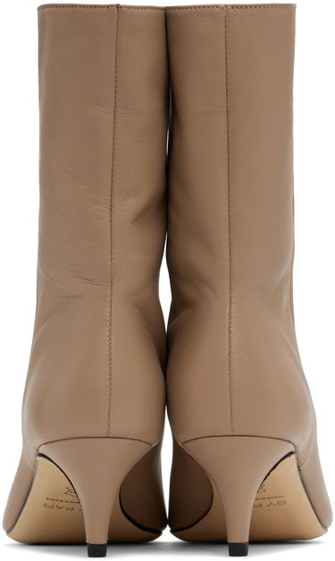 Кецове и обувки BY FAR Lysander Leather Ankle Boots Бежово | MWFBO068LL028BG017PL, 1