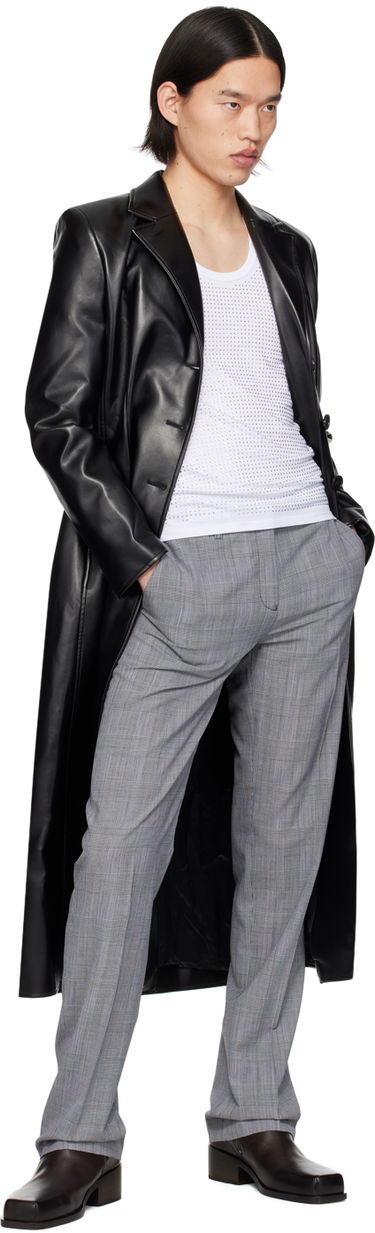 Палта Coperni Coperni Button Faux-Leather Longline Coat Черно | COPM20829MEN, 3