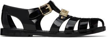 Аксесоари Moschino Moschino Jelly Lettering Logo Sandals Черно | MA16501G1M M20 000, 0