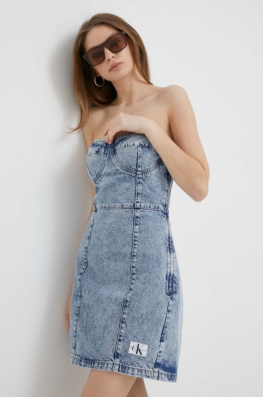 Pокля CALVIN KLEIN Denim Slim Fit Dress Синьо | J20J221276, 0
