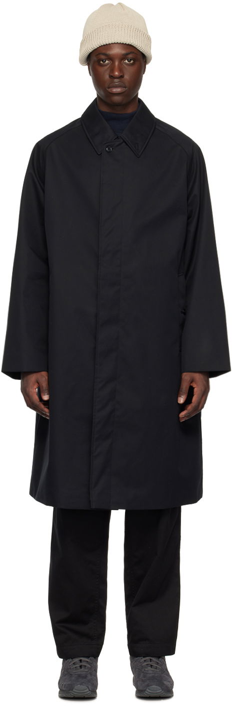 Тренчкот NANAMICA Long Sleeve Button Coat Черно | SUBF263U, 0