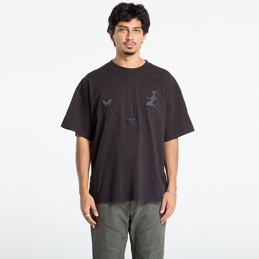 Тениска Umbro Manchester Cult Unity Embroidered Oversized T-Shirt Черно | UBMW0397JY121 BLK0020