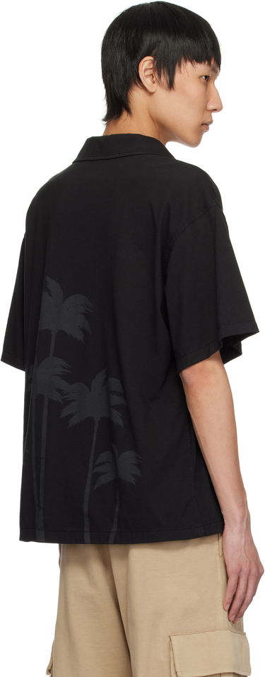 Риза Palm Angels Palm Angels Palm Dyed Bowling Shirt Черно | PMGG009S25FAB0011010, 2