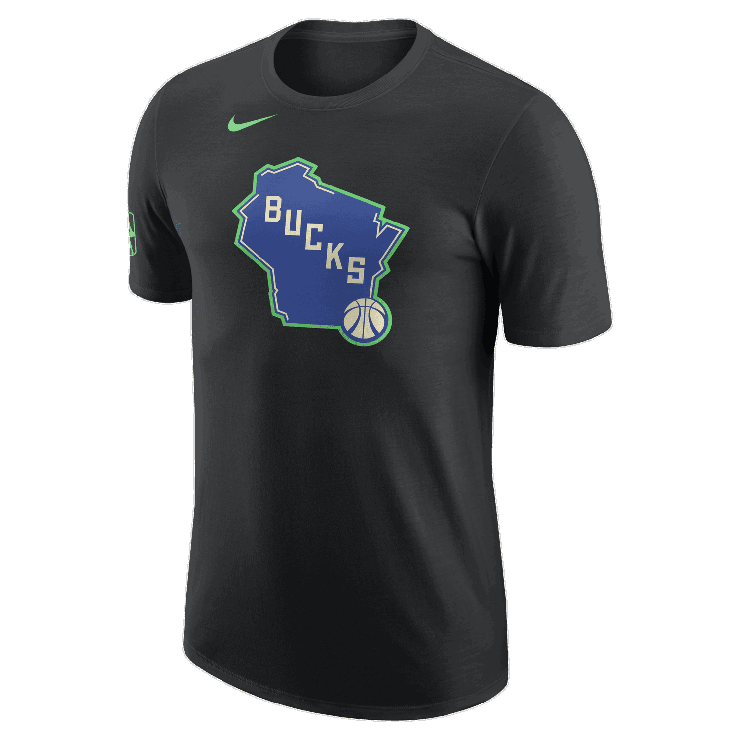 Тениска Nike NBA Milwaukee Bucks City Edition Черно | FN1167-010, 0