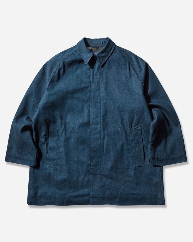 Blue Tab Denim Mac Coat