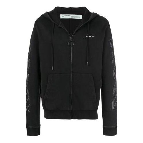 Суитчър Off-White Print Hoodie Черно | OMBB033E181920020901, 0