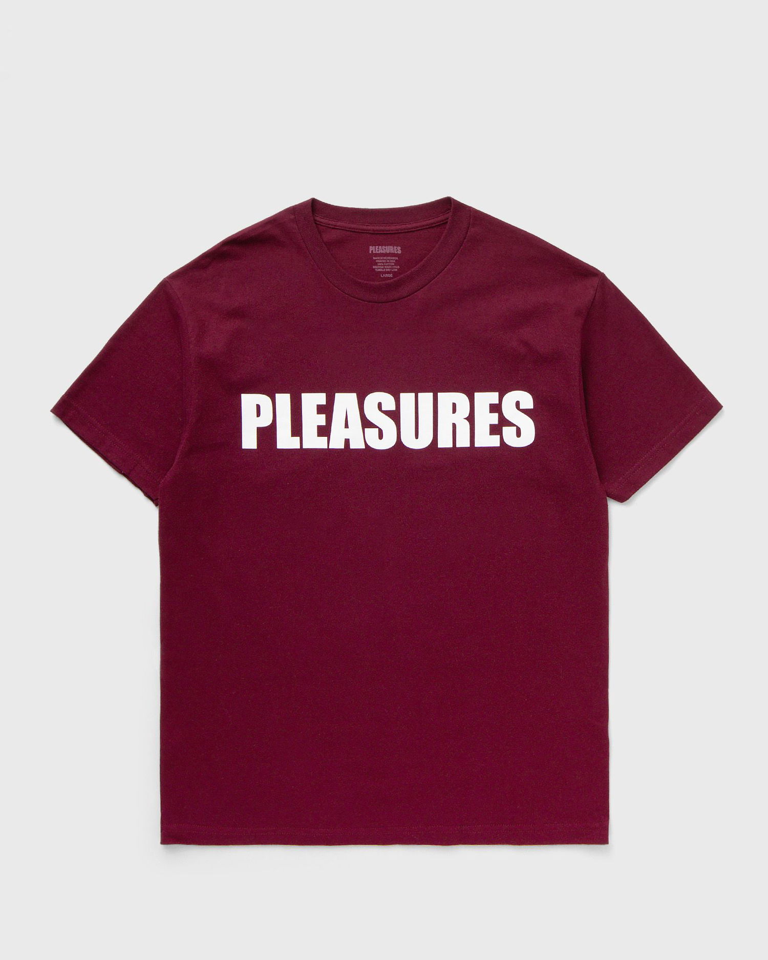 Тениска Pleasures Short Sleeves Security T-Shirt Бургунди | P24F069-BURGUNDY, 0