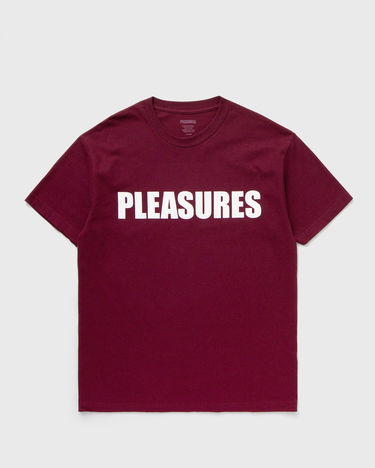 Тениска Pleasures Short Sleeves Security T-Shirt Бургунди | P24F069-BURGUNDY, 0