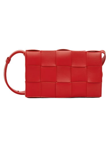 Чанта през рамо Bottega Veneta Small Intreccio Cassette Bag Червено | 578004 VMAY1