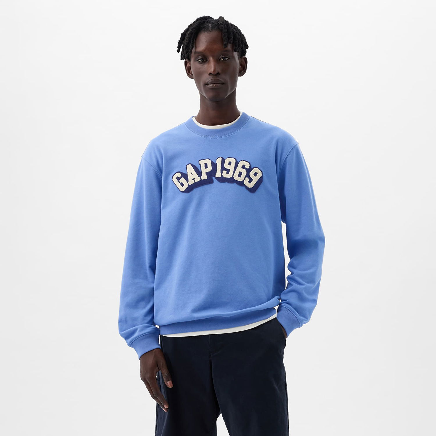 Суитчър GAP Logo Crewneck Sweatshirt Cabana Blue 602 Синьо | 829103-07, 0