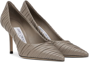 Кецове и обувки Jimmy Choo Jimmy Choo Love 85 Ruched Pumps Сиво | LOVE 85, 3