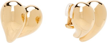 Обеци Bottega Veneta Bottega Veneta Gold Tone Split Heart Clip-On Earrings Жълто | 838156 VAHU0, 1