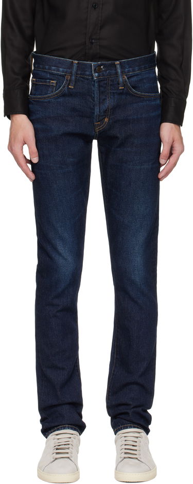 Дънки Tom Ford TOM FORD Stretch Twill Slim Fit Jeans Синьо | DPS001-DMC073, 0