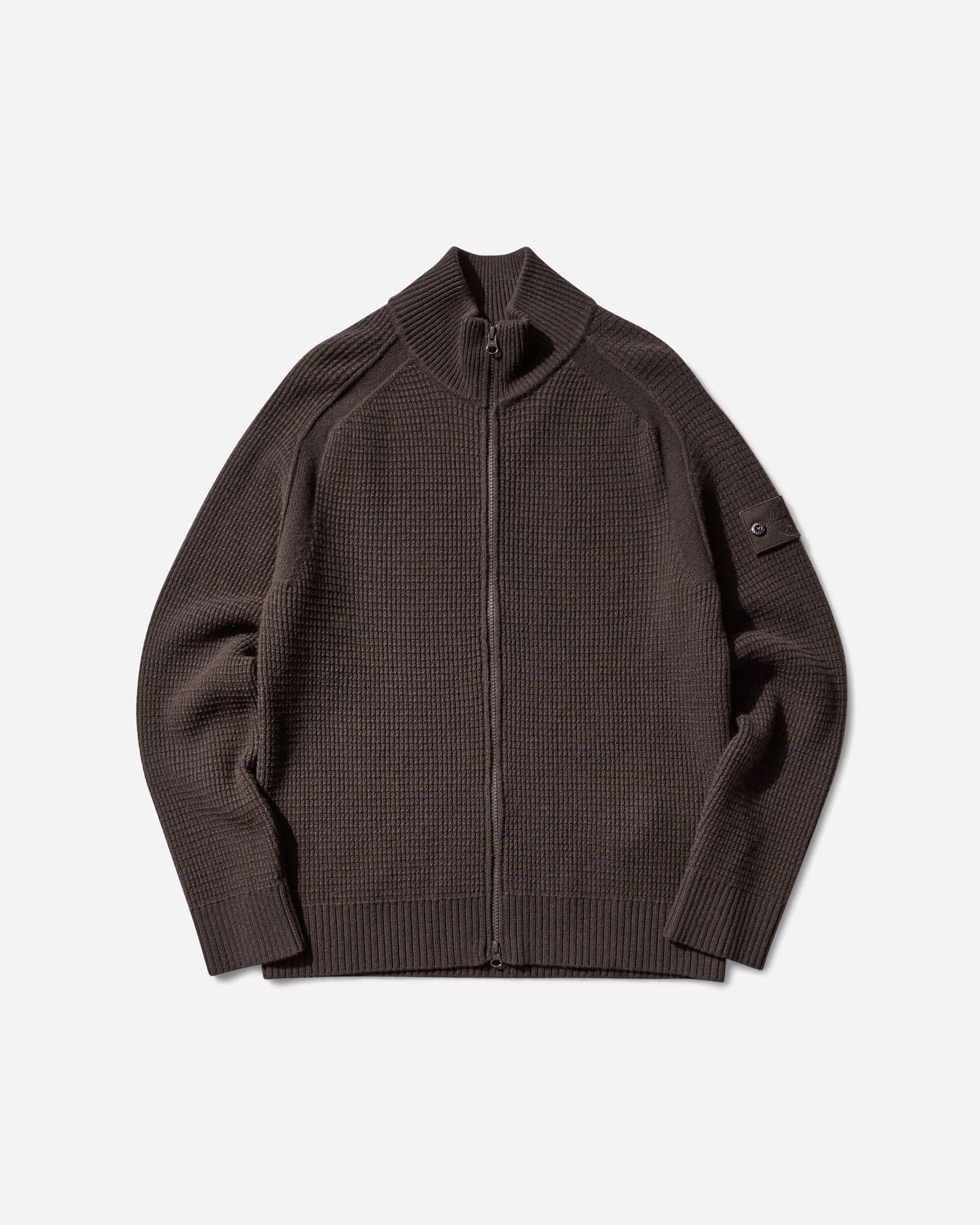 Пуловер Stone Island Geelong Wool Zip-Up Cardigan Кафяво | K2S15-5100083-S00FG V0070, 1