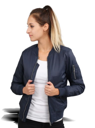 Яке бомбър Urban Classics Ladies Basic Bomber Jacket Тъмно синьо | tb807 navy