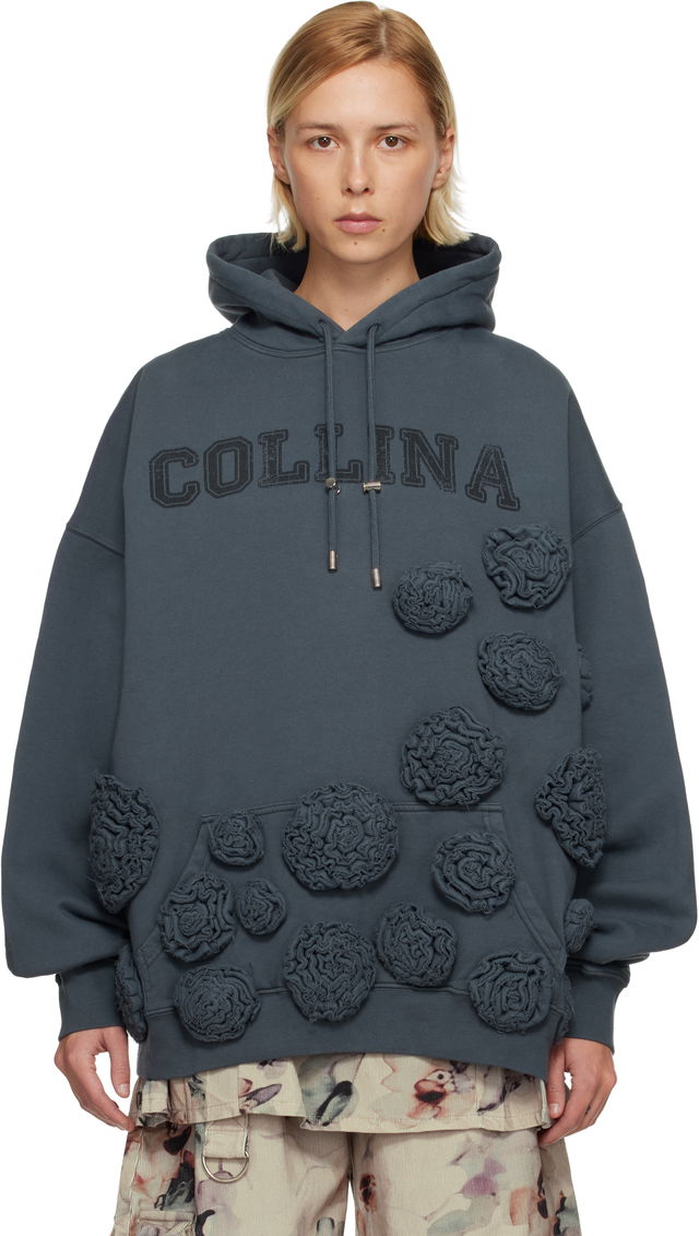 Collina Strada Embroidered Rosette Hoodie