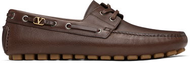 Кецове и обувки Valentino Valentino Garavani Driver Fastaway Buffalo Loafers Кафяво | 6Y2S0J59PNJ, 0