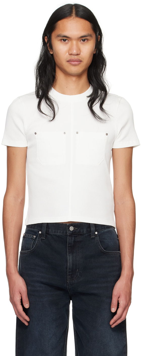 Тениска Dion Lee Shrunken Rivet T-Shirt Бяло | C3170PS24, 0