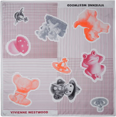 Шал Vivienne Westwood Vivienne Westwood Figurine Print Silk Twill Square Scarf Бяло | 81030034-W014R-, 0