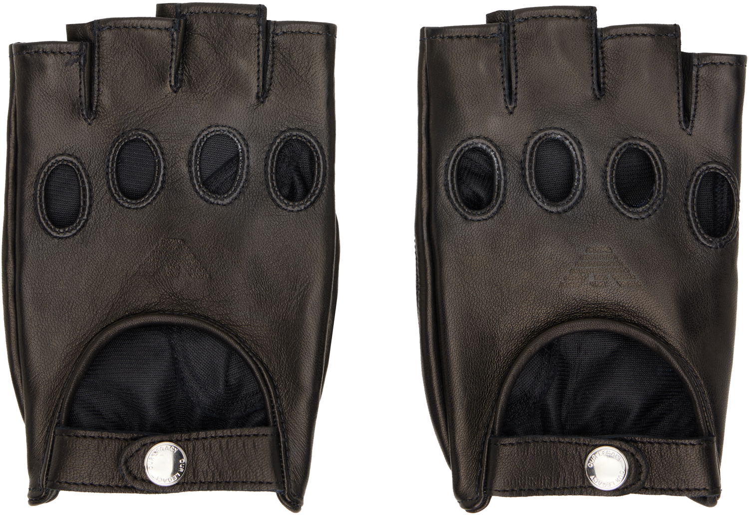 Ръкавици OUR LEGACY Emporio Armani Fingerless Leather Gloves Черно | WS2258TL, 0