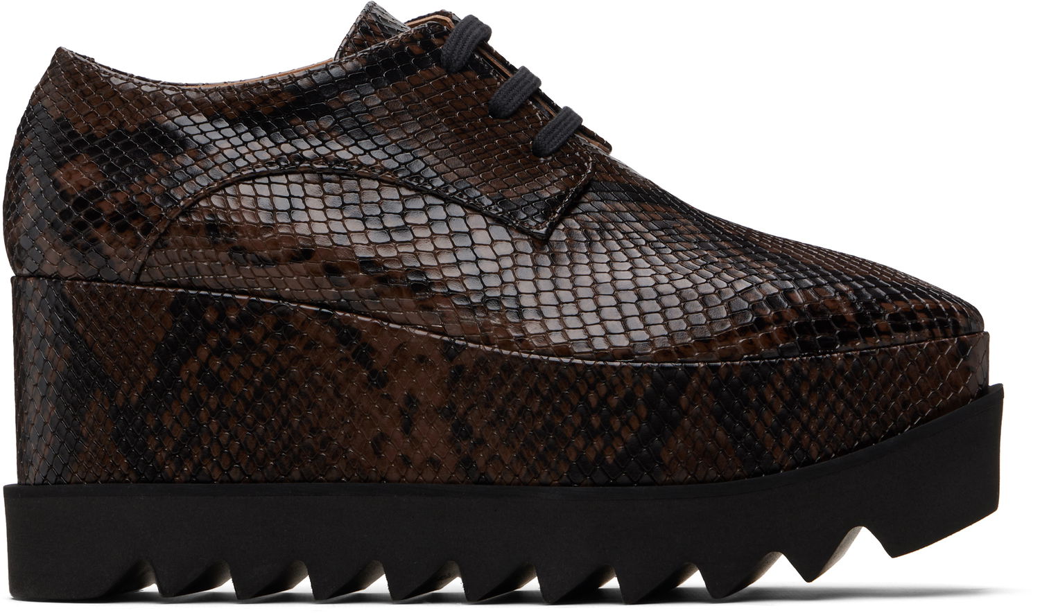 Кецове и обувки Stella McCartney Limited-Edition Elyse Snake Platform Derbys Кафяво | 810479APAEK0, 0
