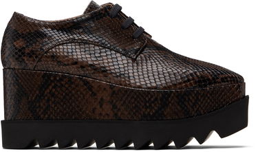 Кецове и обувки Stella McCartney Limited-Edition Elyse Snake Platform Derbys Кафяво | 810479APAEK0, 0